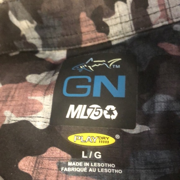 Men’s large camouflage polo golf shirt GN ML75 Play dry. Excellent condition - Picture 5 of 7